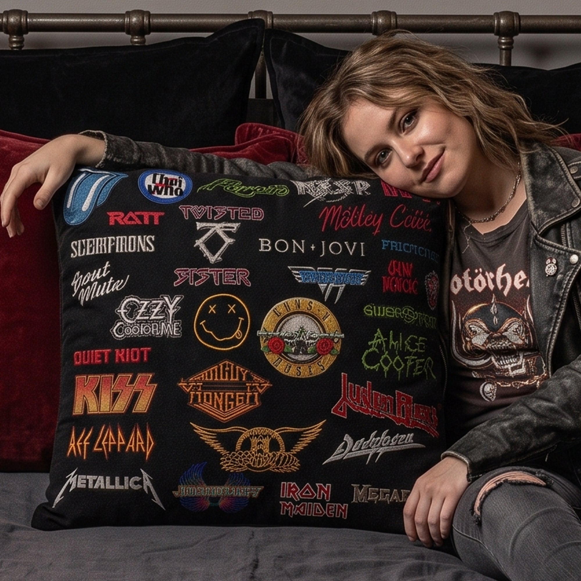 Personalized Classic Rock Legends Pillow Custom Design Gift GradoCreations