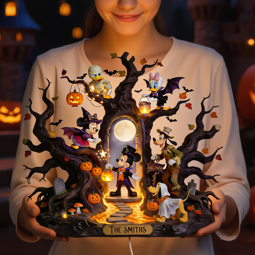 Personalized Halloween Acrylic Light Box Custom Name Decor Acrylic Light Box GradoCreations