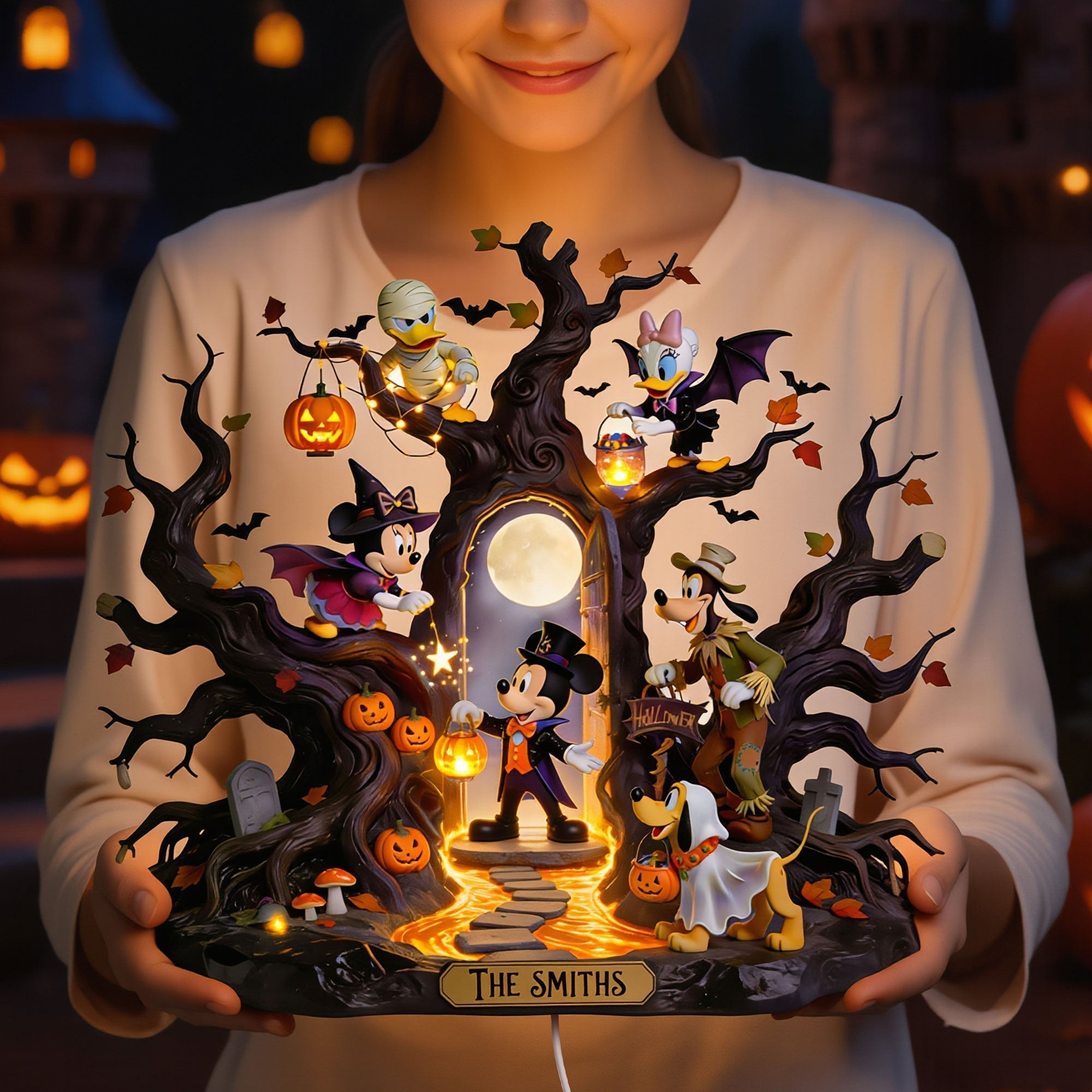 Personalized Halloween Acrylic Light Box Custom Name Decor Acrylic Light Box GradoCreations