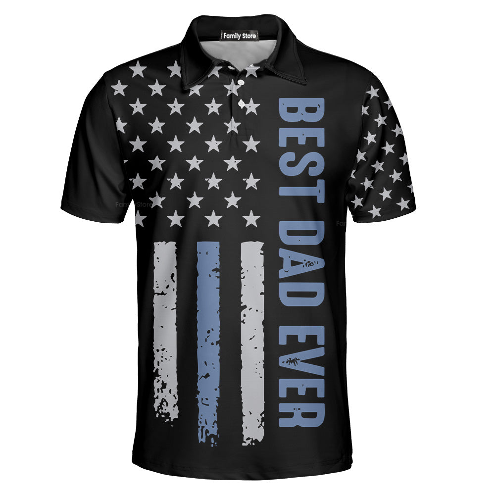 Personalized 3D Polo Best Dad Ever Gift for Dad Husband