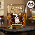Personalized Photo Whiskey Glass Custom Gift for Dad HN590 - Print Rock Glass GradoCreations
