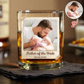 Personalized Photo Whiskey Glass Custom Gift for Dad HN590 - Print Rock Glass GradoCreations