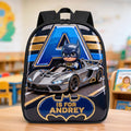 Personalized Backpack with Initial & Cartoon Design - Back to School Gift