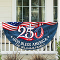 Customized Family Name Flag 250th Anniversary Gift for July 4th HN590 - Non-Pleated Fan Flag GradoCreations