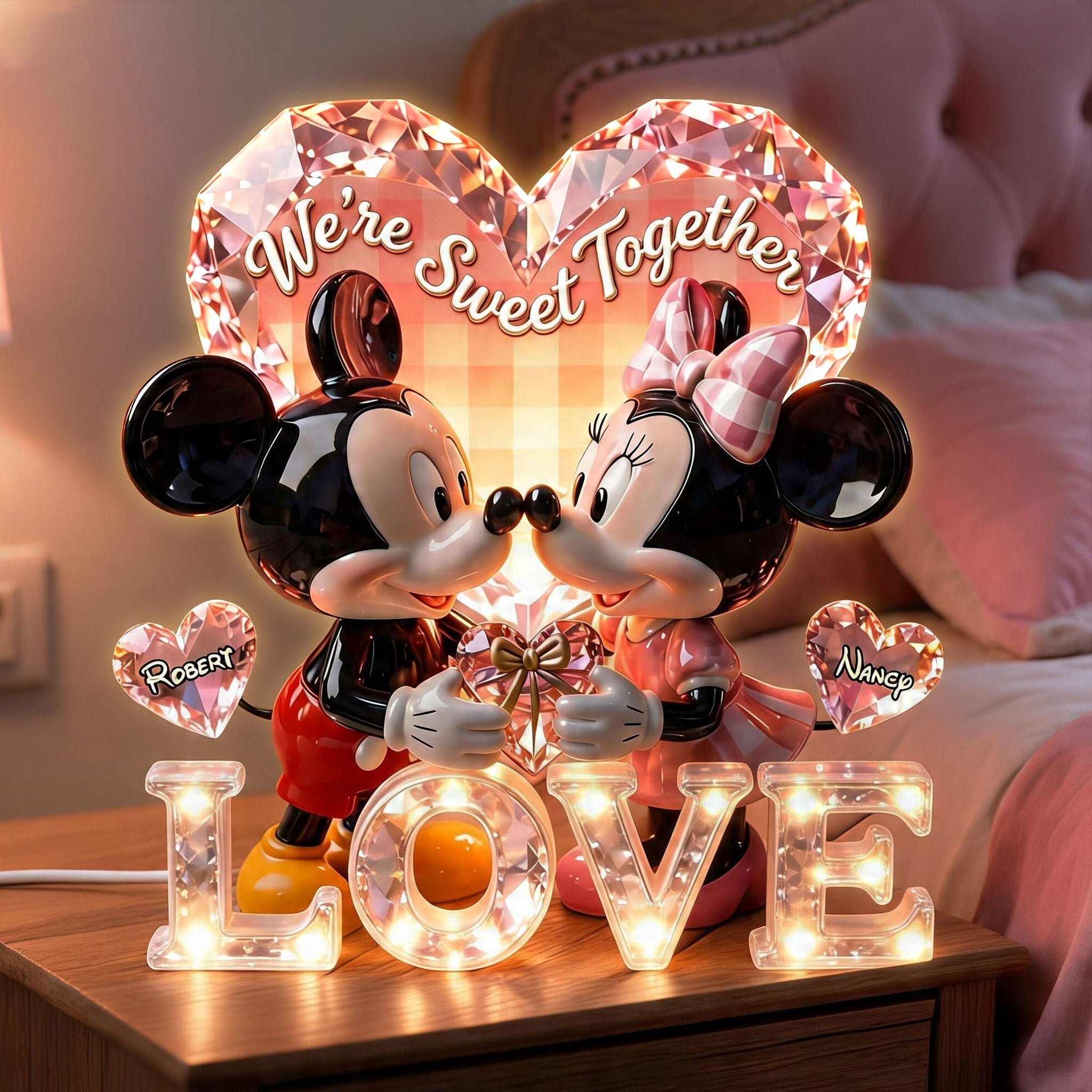 Personalized Acrylic Light Box Gift for Couple Sweet Home Decor