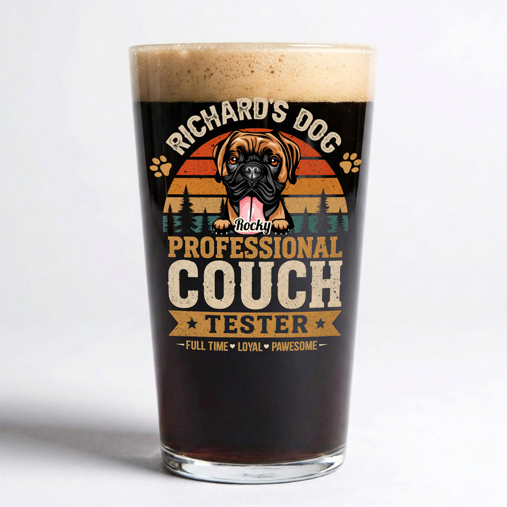 Personalized Beer Glass Custom Photo Gift for Dog Dad HN590 - Print Beer Glass GradoCreations