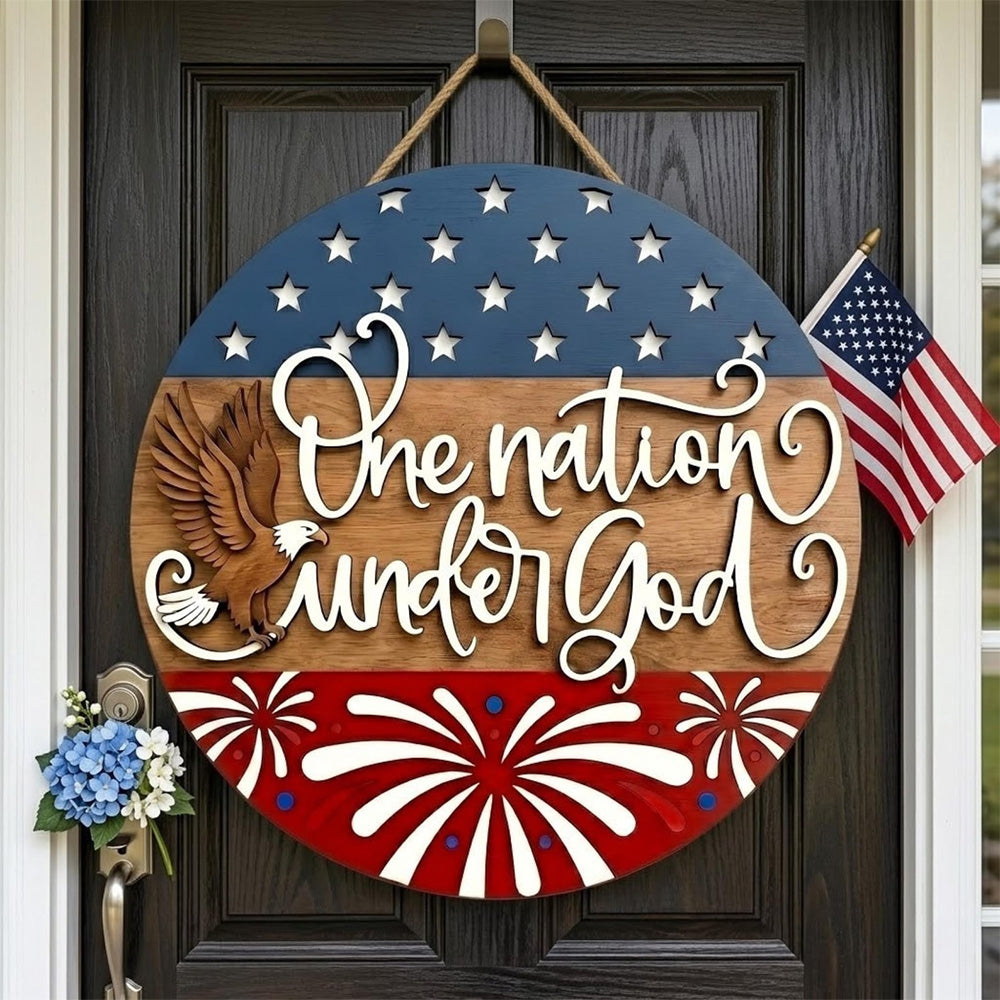 Personalized 250th Anniversary Patriotic Wood Sign Gift HN590 - Layer Door Sign BCF fix GradoCreations