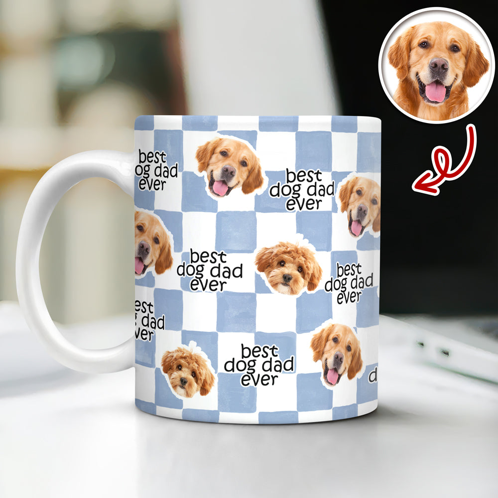 Custom Pet Photo Mug Gift for Dog Dad Mom Personalized HN590 - edge to edge mug GradoCreations