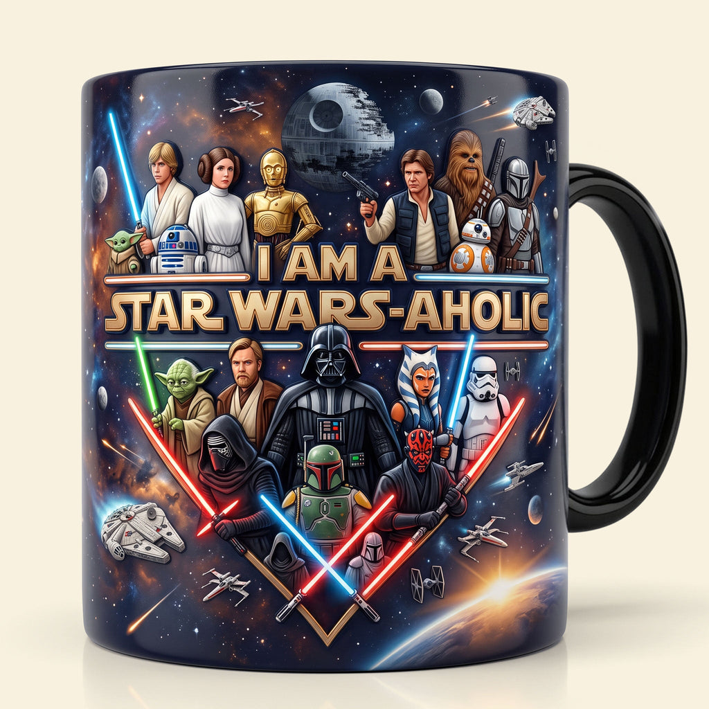 Personalized Star Wars Aholic Coffee Mug Gift for Movie Fans Mug GradoCreations