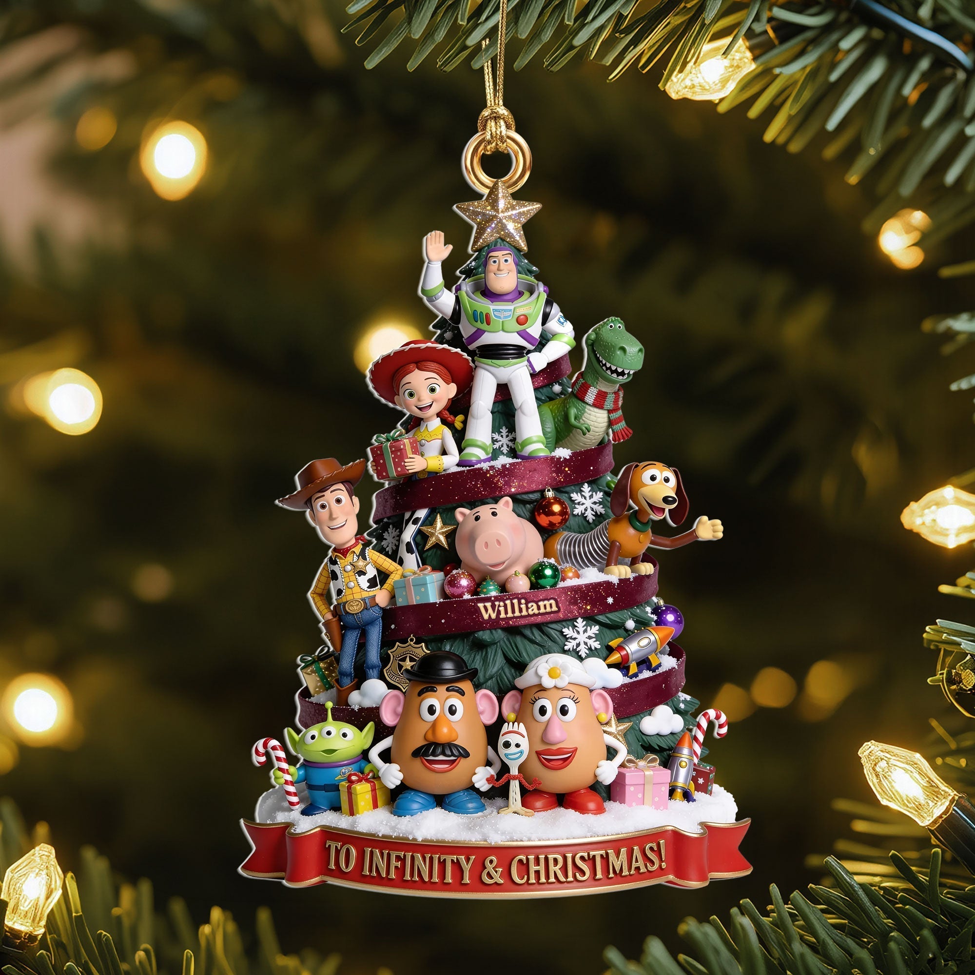 Personalized Acrylic Christmas Ornament Family Gift to Infinity Ornament GradoCreations