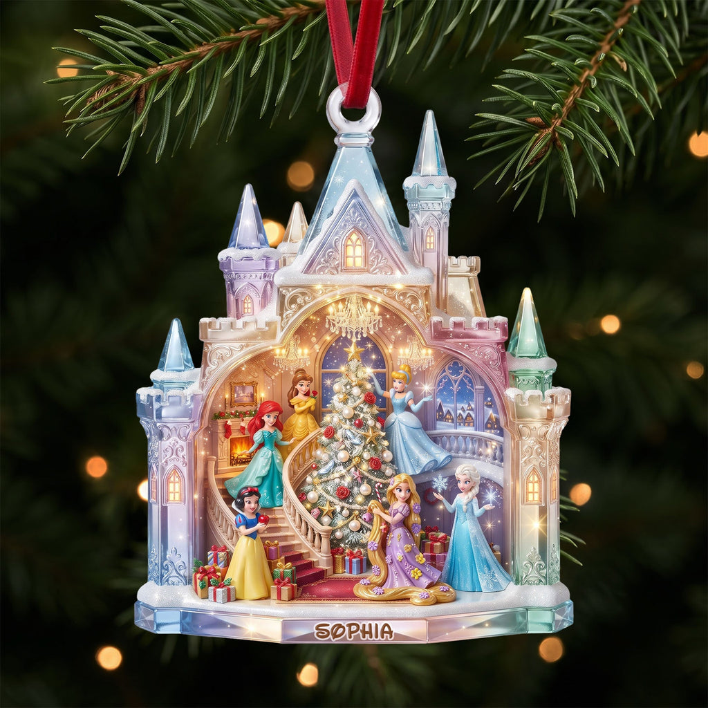 Custom Name Princess Christmas Ornament for Daughter Gift Ornament GradoCreations