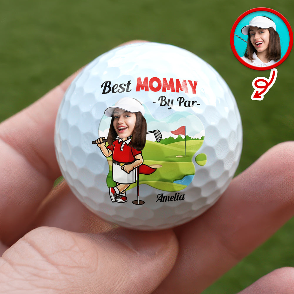 Personalized Golf Ball Gift for Dad Custom Photo Father's Day HN590 - Golf Ball GradoCreations