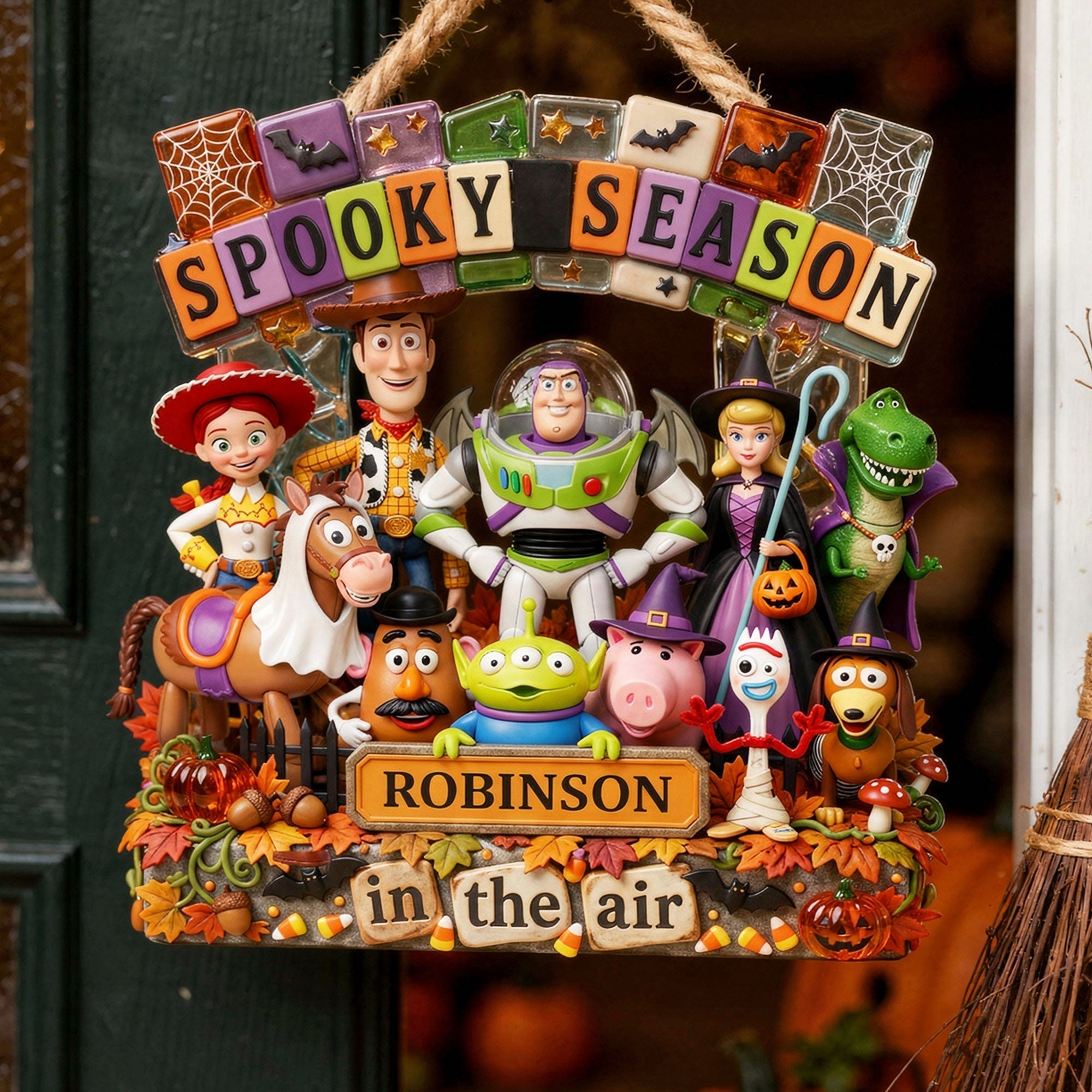 Personalized Spooky Season Metal Sign Custom Family Gift for Halloween Metal Sign GradoCreations