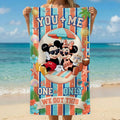Personalized Mickey and Minnie Beach Towel Gift for Couples Beach Towel GradoCreations