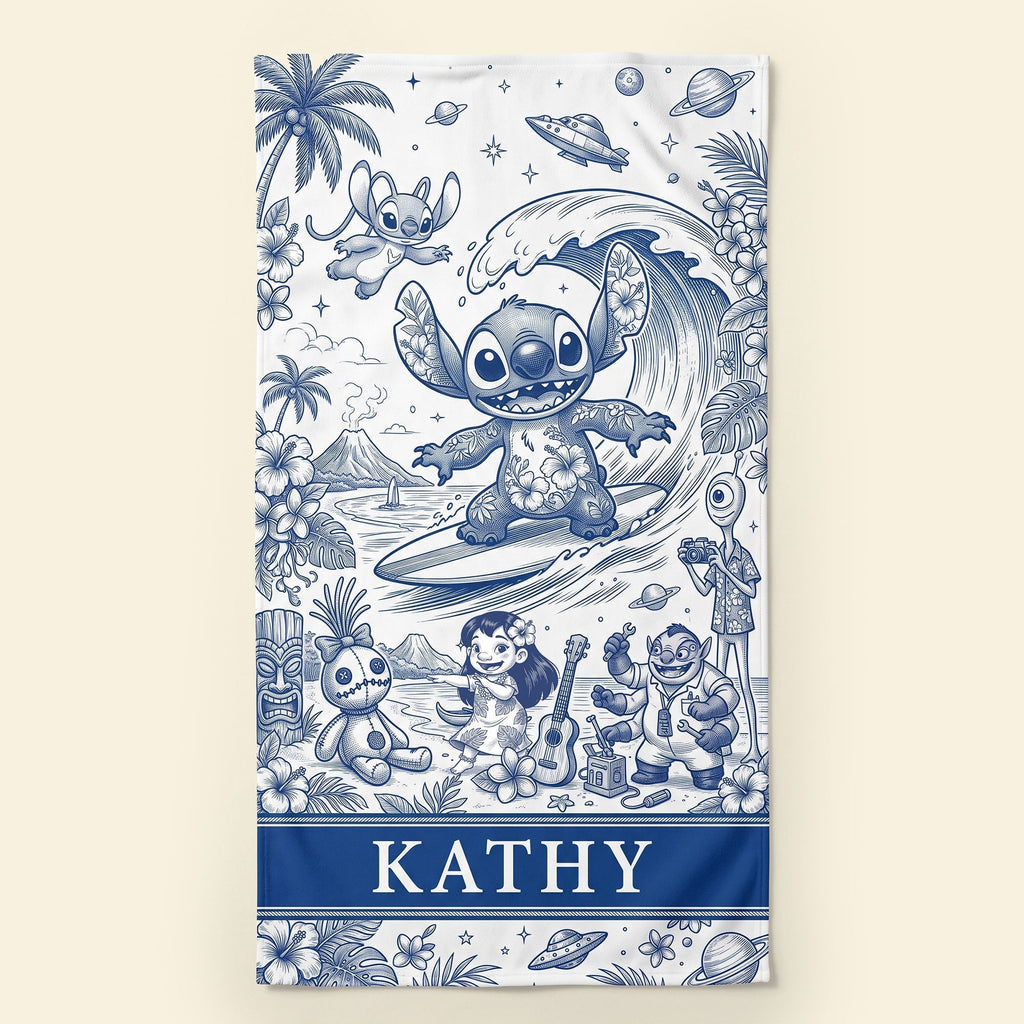 Personalized Quick-Dry Beach Towel Custom Name Gift for Travelers Beach Towel GradoCreations