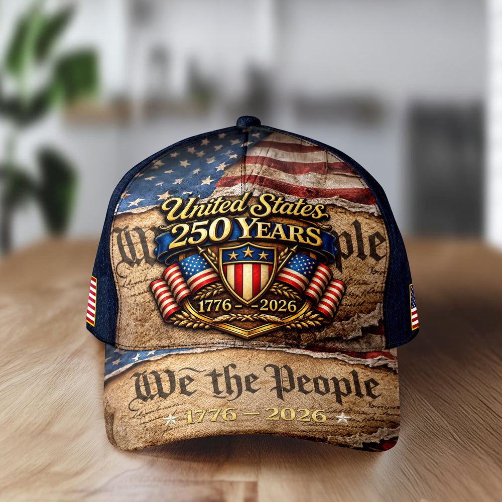 Personalized USA 250th Anniversary Classic Cap Gift for Dad HN590 - AOP Cap GradoCreations