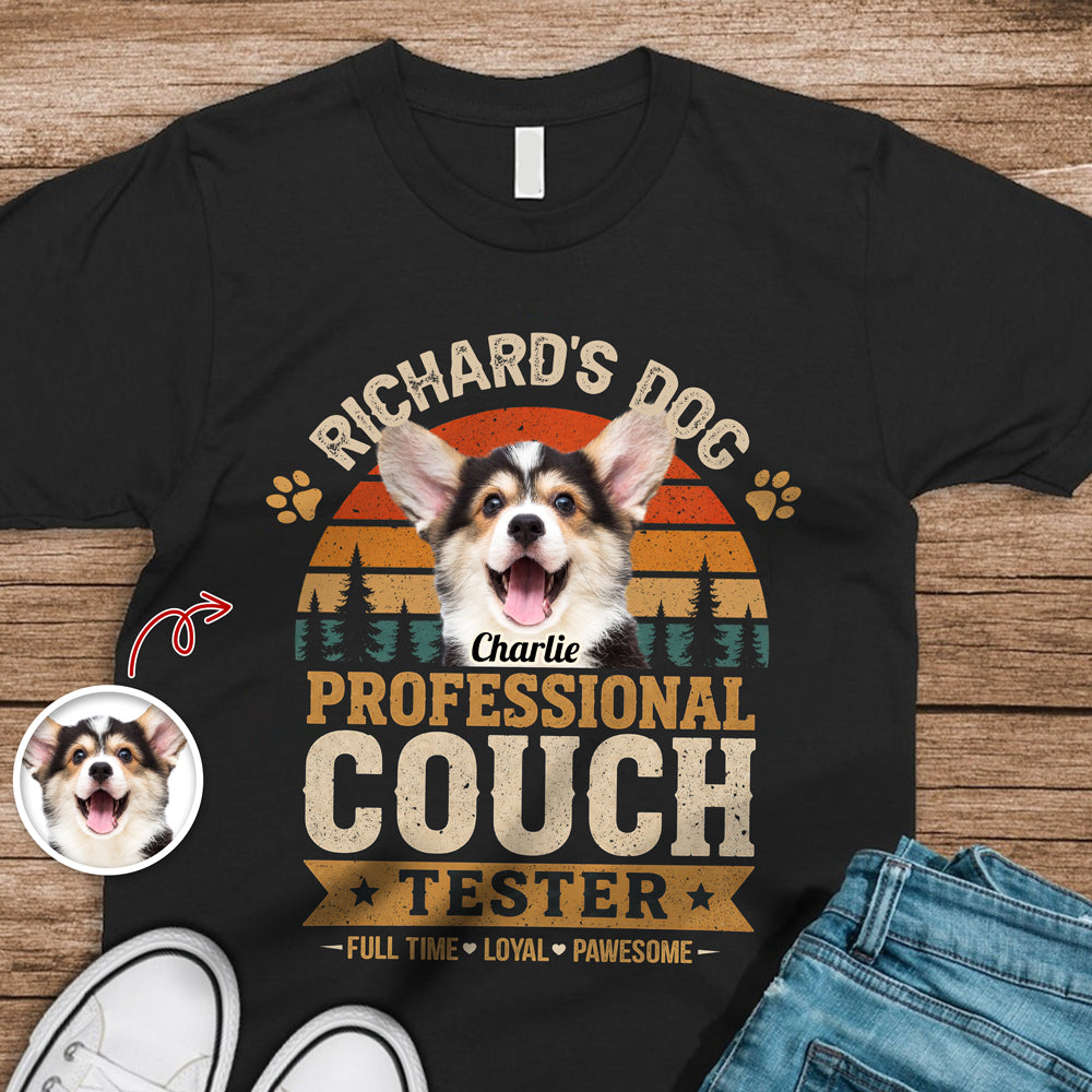 Personalized Dark T-Shirt Custom Pet Photo Gift for Dog Lovers HN590 - Tshirt GradoCreations