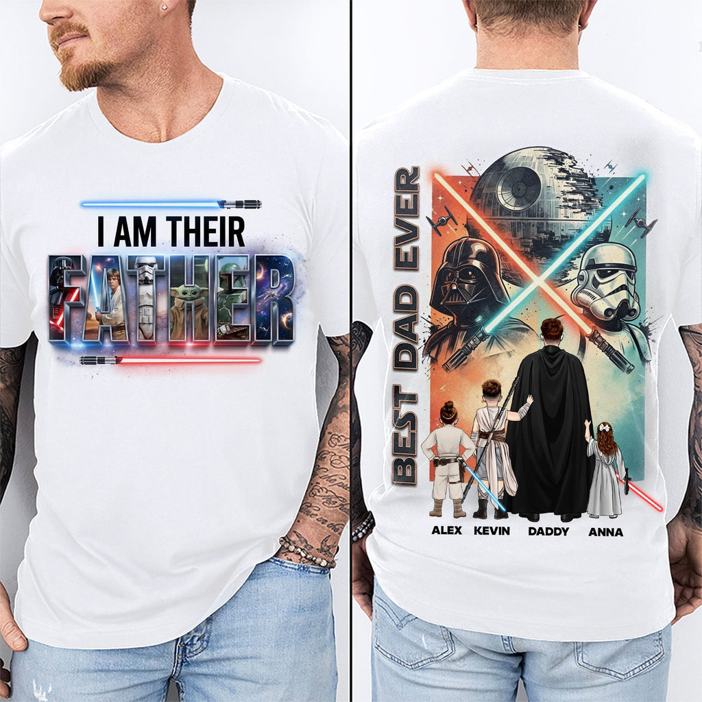 Personalized I Am Their Father T-Shirt Gift for Dad | Custom Family Names
