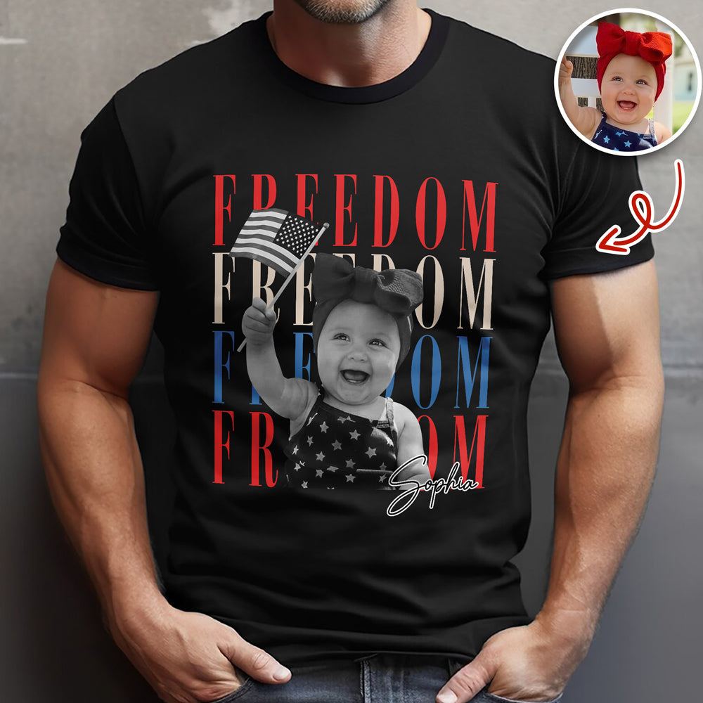 Custom Photo Freedom 250th Anniversary Comfort Shirt Gift Comfort Shirt GradoCreations