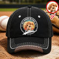 Personalized Dog Photo Baseball Cap Custom Name Gift for Pet Parents HN590 - Soft Baseball Cap GradoCreations