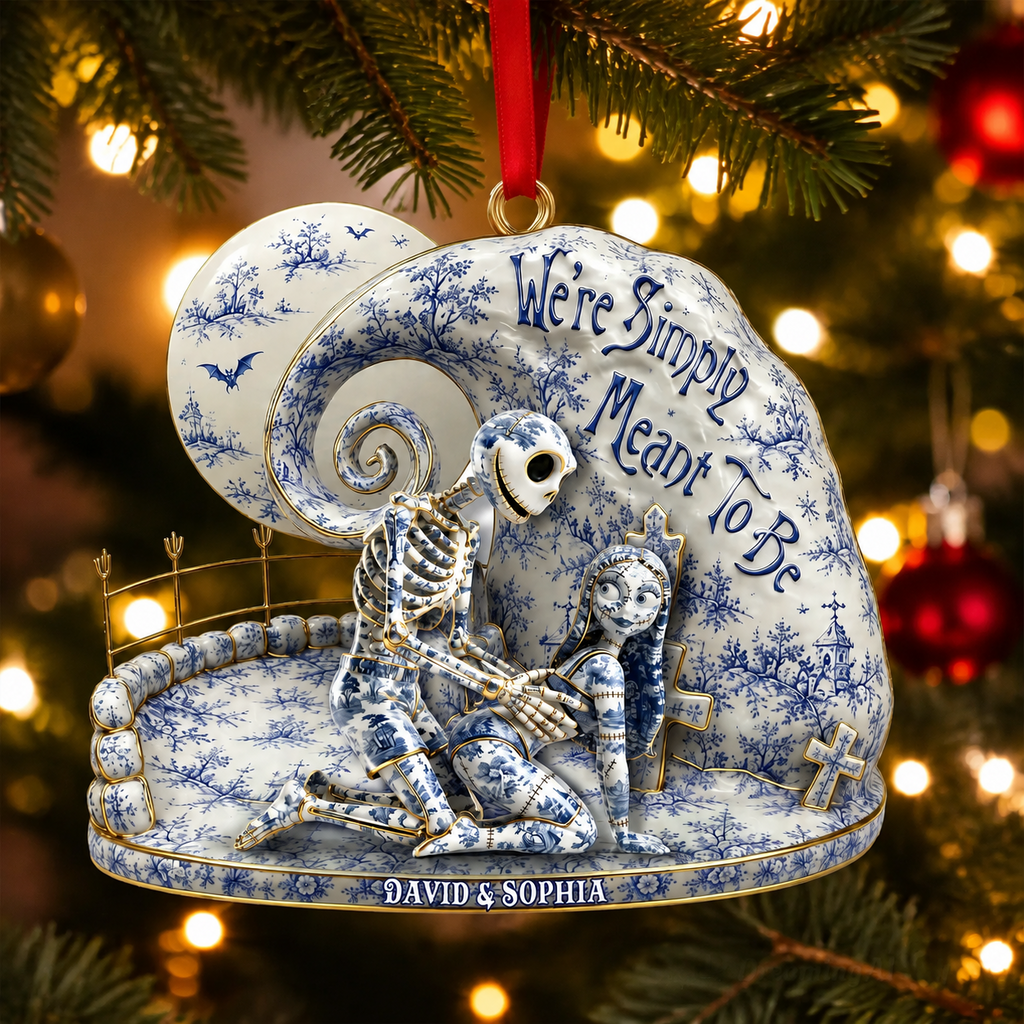 Personalized Acrylic Christmas Ornament for Couples - Naughty Design Ornament GradoCreations
