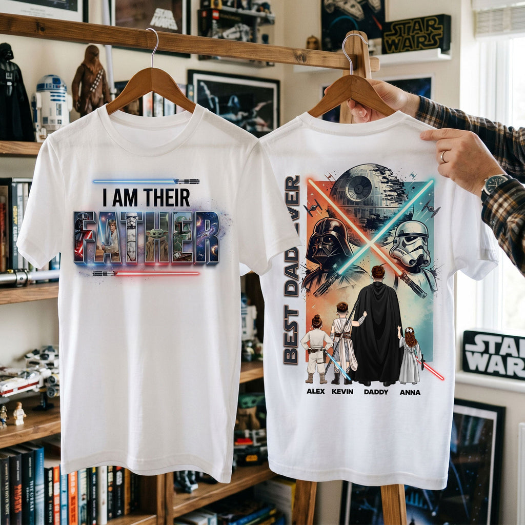 Personalized I Am Their Father T-Shirt Gift for Dad | Custom Family Names