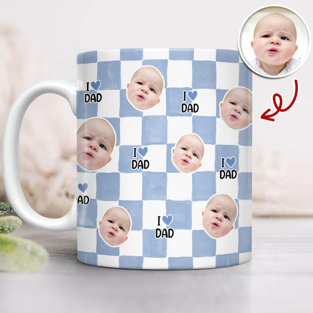 Personalized Full Print Mug Custom Face Gift for Dad HN590 - edge to edge mug GradoCreations