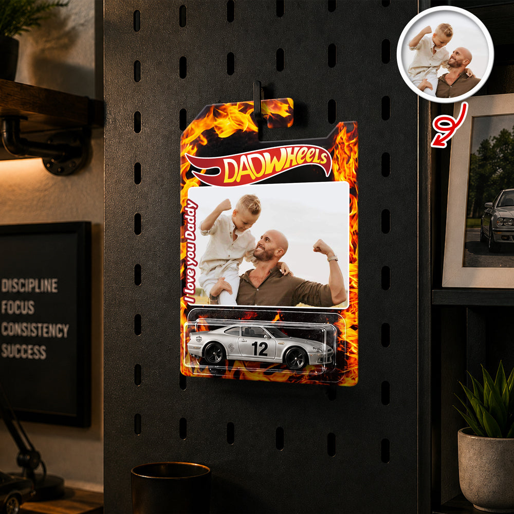 Personalized Hot Wheels Packaging Custom Photo Gift for Dad HN590 - Hot Wheels GradoCreations