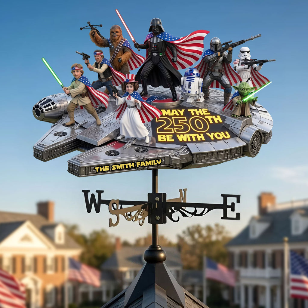 Personalized Star Wars Weather Vane Custom Family Name Gift