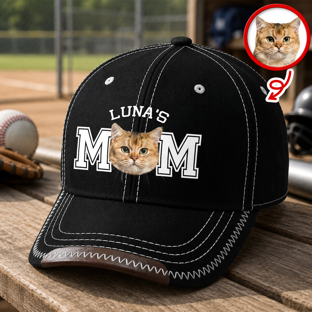 Personalized Dog Photo Baseball Cap Custom Gift for Pet Dad HN590 - Soft Baseball Cap GradoCreations