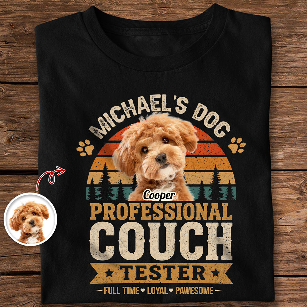 Personalized Dark T-Shirt Custom Pet Photo Gift for Dog Lovers HN590 - Tshirt GradoCreations