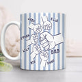 Personalized Fist Bump Coffee Mug Custom Gift for Dad HN590 - edge to edge mug GradoCreations