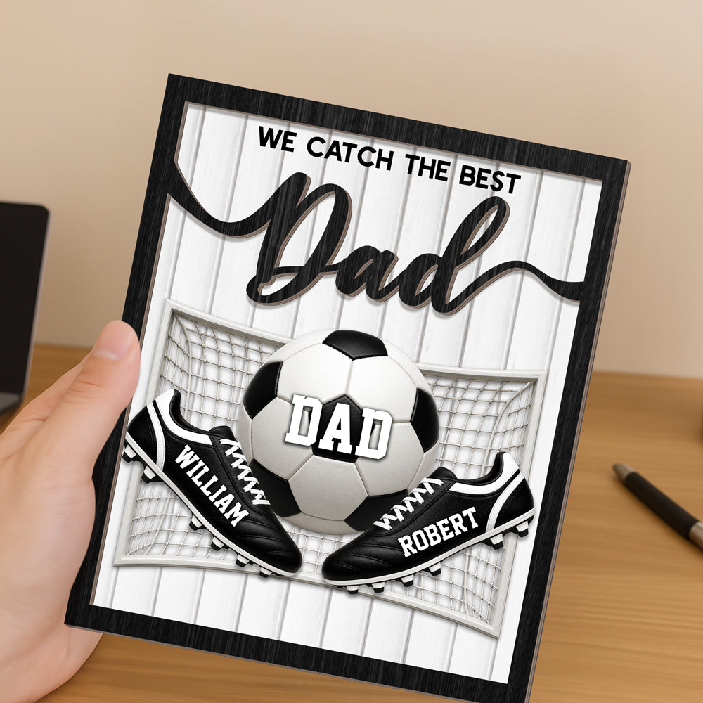 Personalized 2-Layered Wooden Plaque Best Dad Gift Idea HN590 - 2-Layered Wooden Plaque With Stand BCF GradoCreations