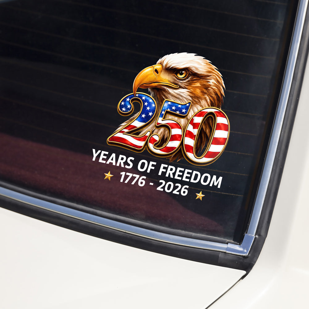Patriotic Eagle Decal Sticker 250 Years Freedom Gift for Dad Decal Sticker GradoCreations