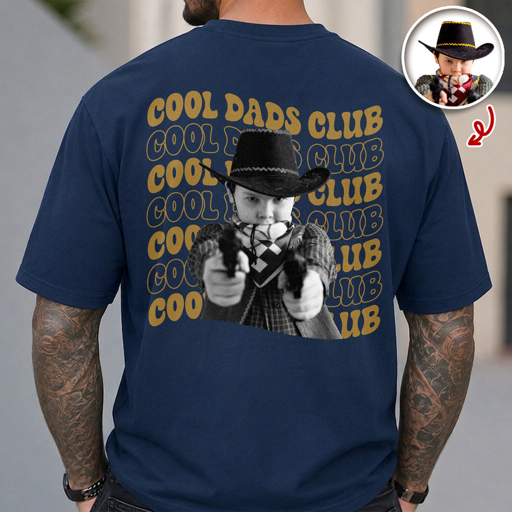 Personalized Vintage Photo Shirt Gift for Dad Custom Cool Dads Club Comfort Shirt Back GradoCreations