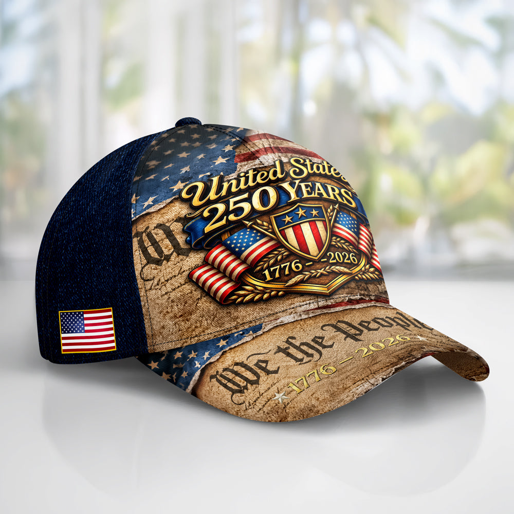 Personalized USA 250th Anniversary Classic Cap Gift for Dad HN590 - AOP Cap GradoCreations