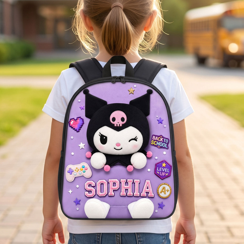 Personalized Cute Bunny Backpack Set for Girls - Back to School Gift
