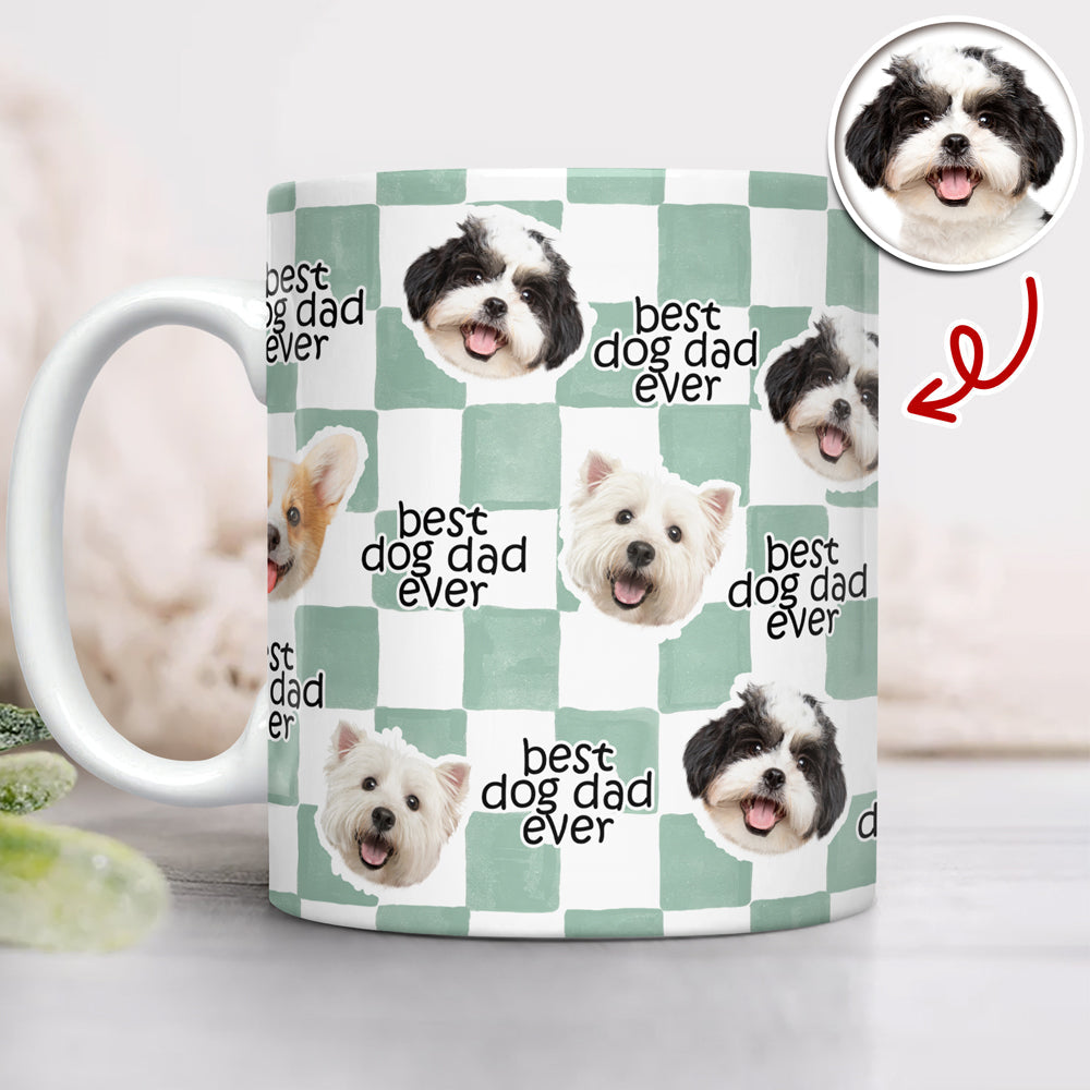 Custom Pet Photo Mug Gift for Dog Dad Mom Personalized HN590 - edge to edge mug GradoCreations