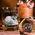 Customized Engraved Rock Glass Photo Gift for Dad Father's Day HN590 - Engraved Rock Glass GradoCreations