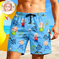Personalized Photo Beach Shorts Best Dad Ever Gift for Father's Day HN590 - Beach-Shorts GradoCreations