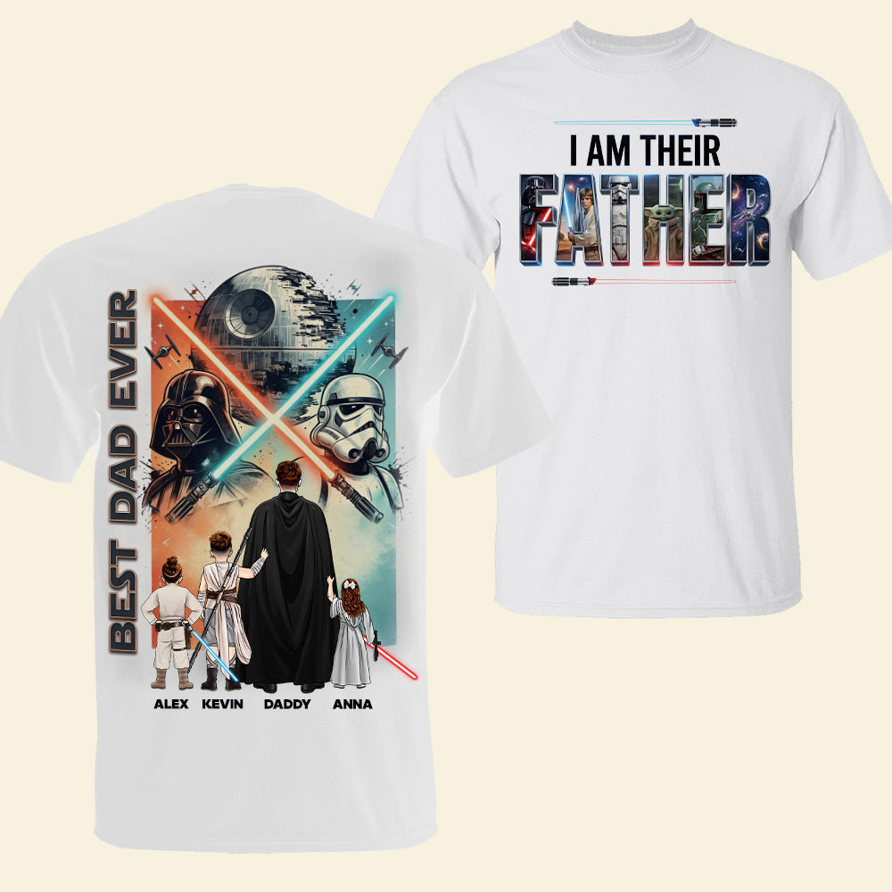 Personalized I Am Their Father T-Shirt Gift for Dad | Custom Family Names