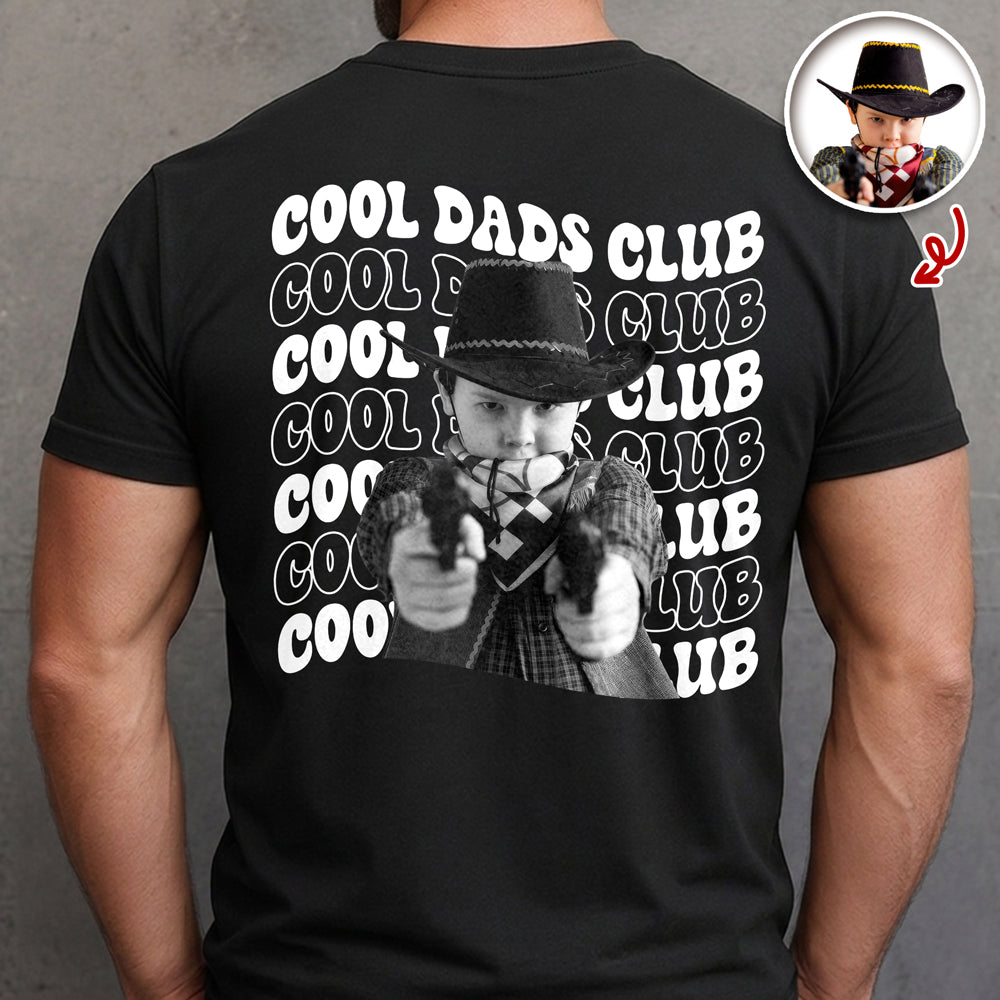 Personalized Vintage Photo Shirt Gift for Dad Custom Cool Dads Club Comfort Shirt Back GradoCreations