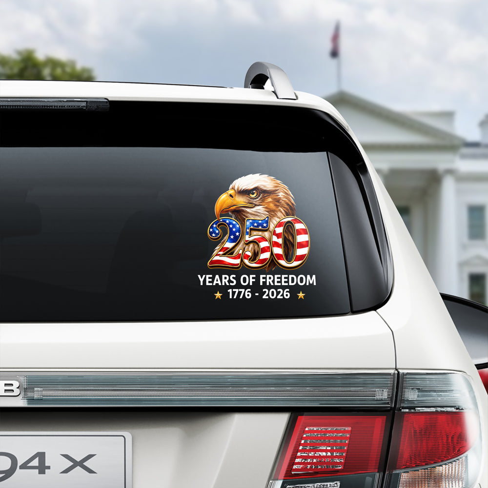 Patriotic Eagle Decal Sticker 250 Years Freedom Gift for Dad Decal Sticker GradoCreations