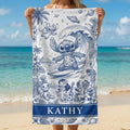 Personalized Quick-Dry Beach Towel Custom Name Gift for Travelers Beach Towel GradoCreations