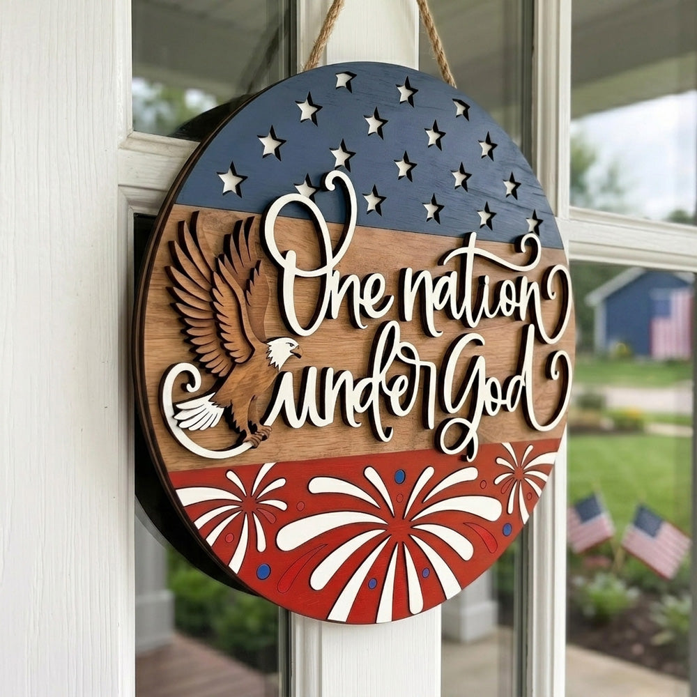 Personalized 250th Anniversary Patriotic Wood Sign Gift HN590 - Layer Door Sign BCF fix GradoCreations
