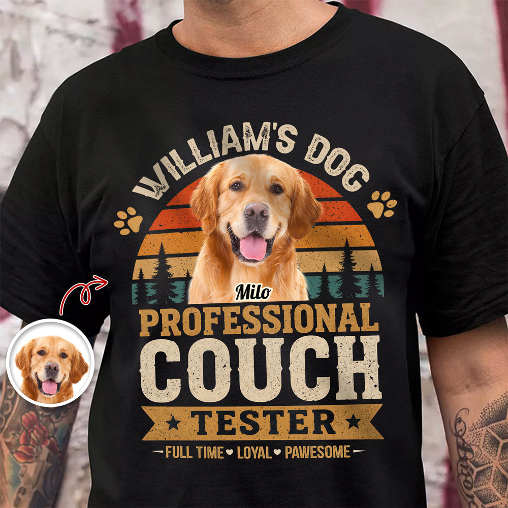 Personalized Dark T-Shirt Custom Pet Photo Gift for Dog Lovers HN590 - Tshirt GradoCreations