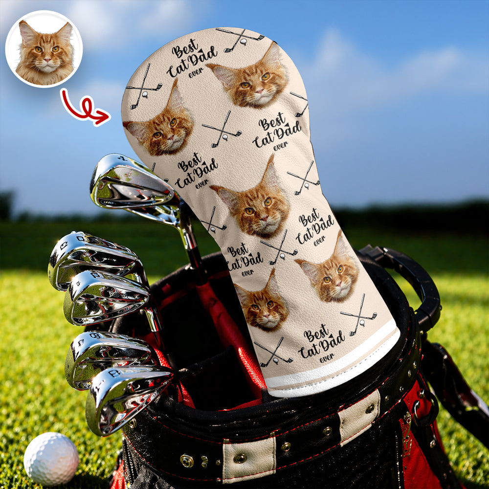Personalized Photo Golf Head Cover Gift for Dog Dad HN590 - Golf Head Cover GradoCreations
