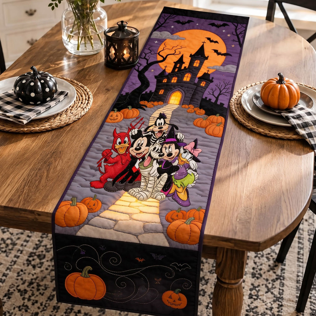 Personalized Quilted Table Runner Halloween Decoration for Family Quilt Table Runner GradoCreations