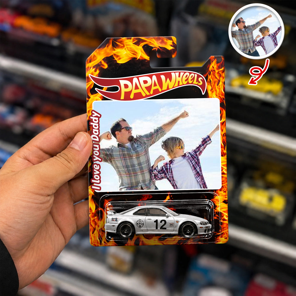 Personalized Hot Wheels Packaging Custom Photo Gift for Dad HN590 - Hot Wheels GradoCreations