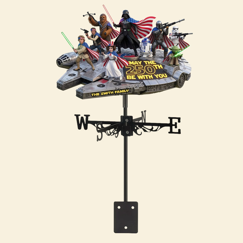 Personalized Star Wars Weather Vane Custom Family Name Gift